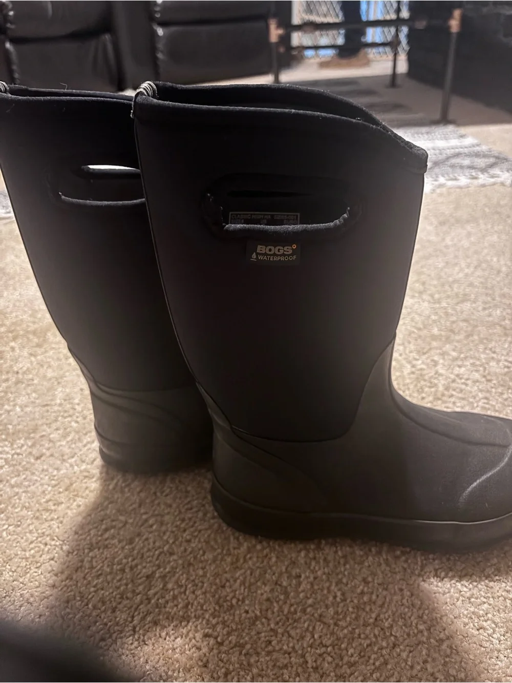 Bogs Kids Navy and Black Pull-On Rain & Snow Boots with Handles